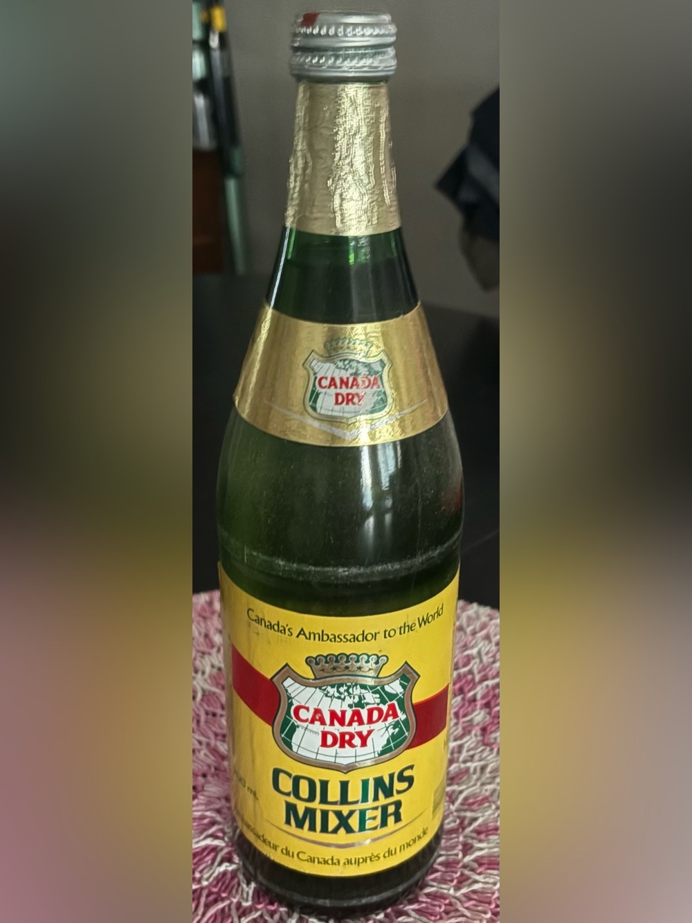 Unopened Vintage Canada Dry Collins Mixer Bottle – Unopened – 1950s Barware